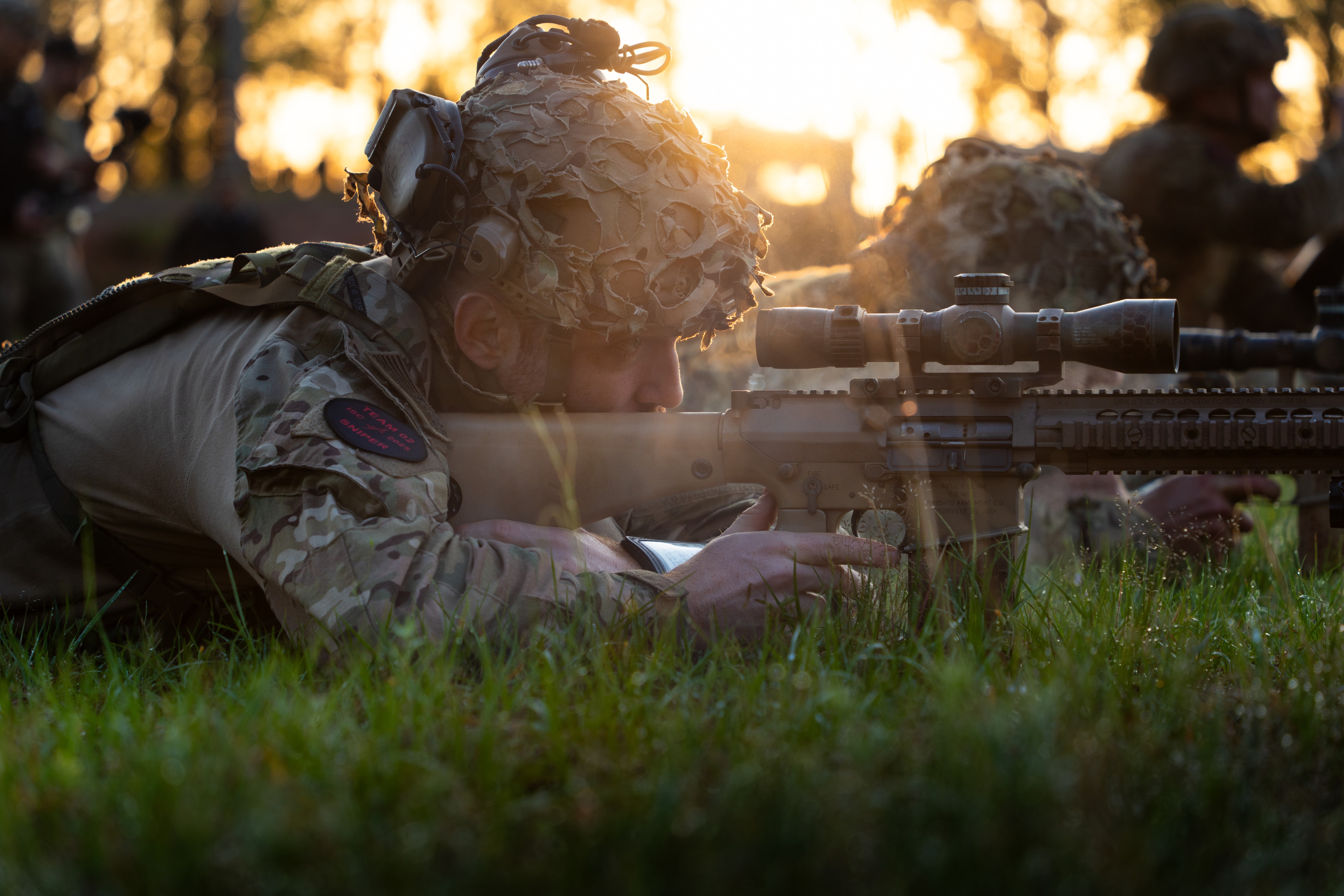 Decisive action moment — shallow depth of field and dramatic focus
